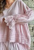 Sundaze Cheesecloth Vintage Artist Smock Rose